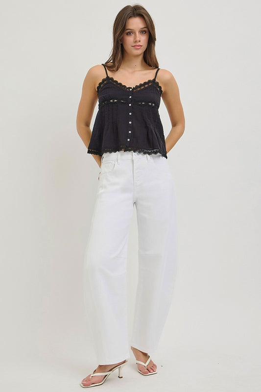 PANTS WHITE BARREL