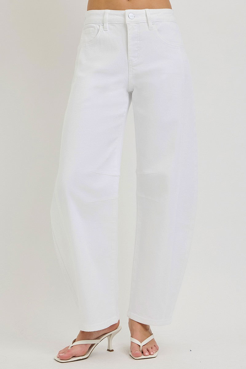 PANTS WHITE BARREL