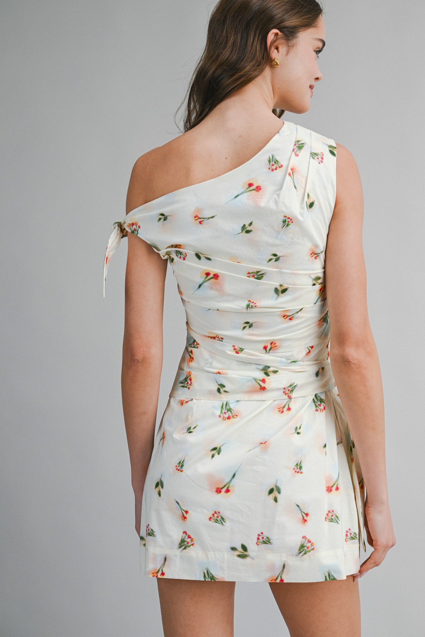 DRESS WHITE RED