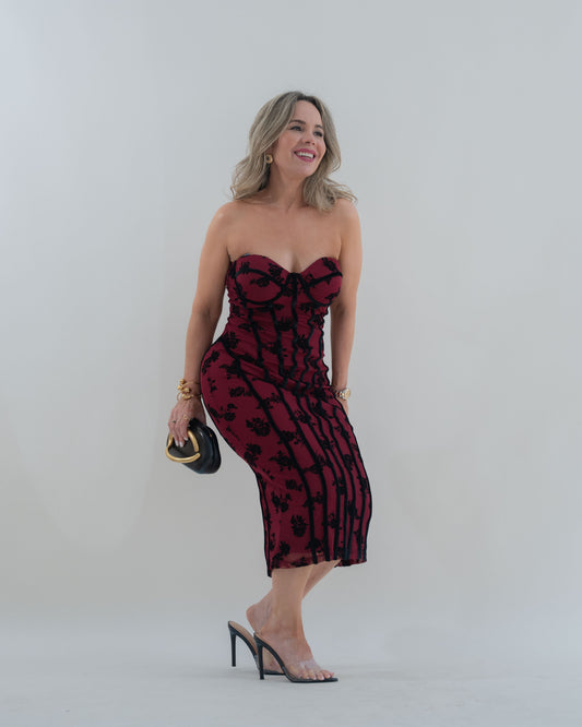 DRESS GURGUNDY