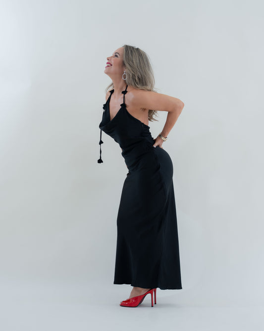 DRESS SATIN BLACK