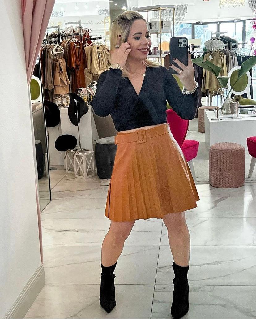 Faux Leather Skirt