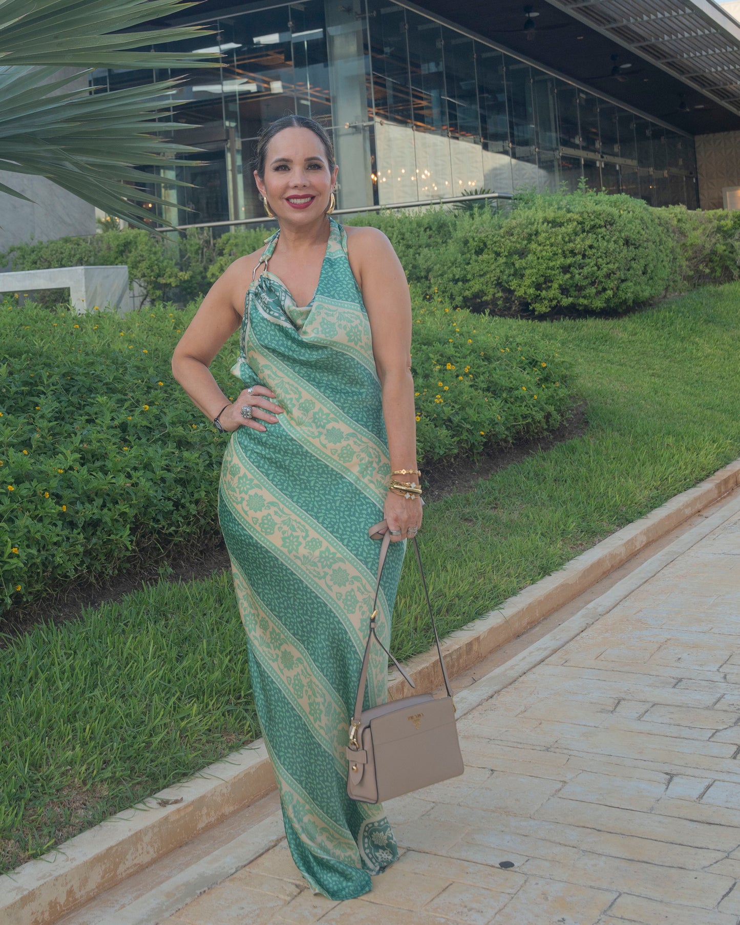 DRESS GREEN MULTI