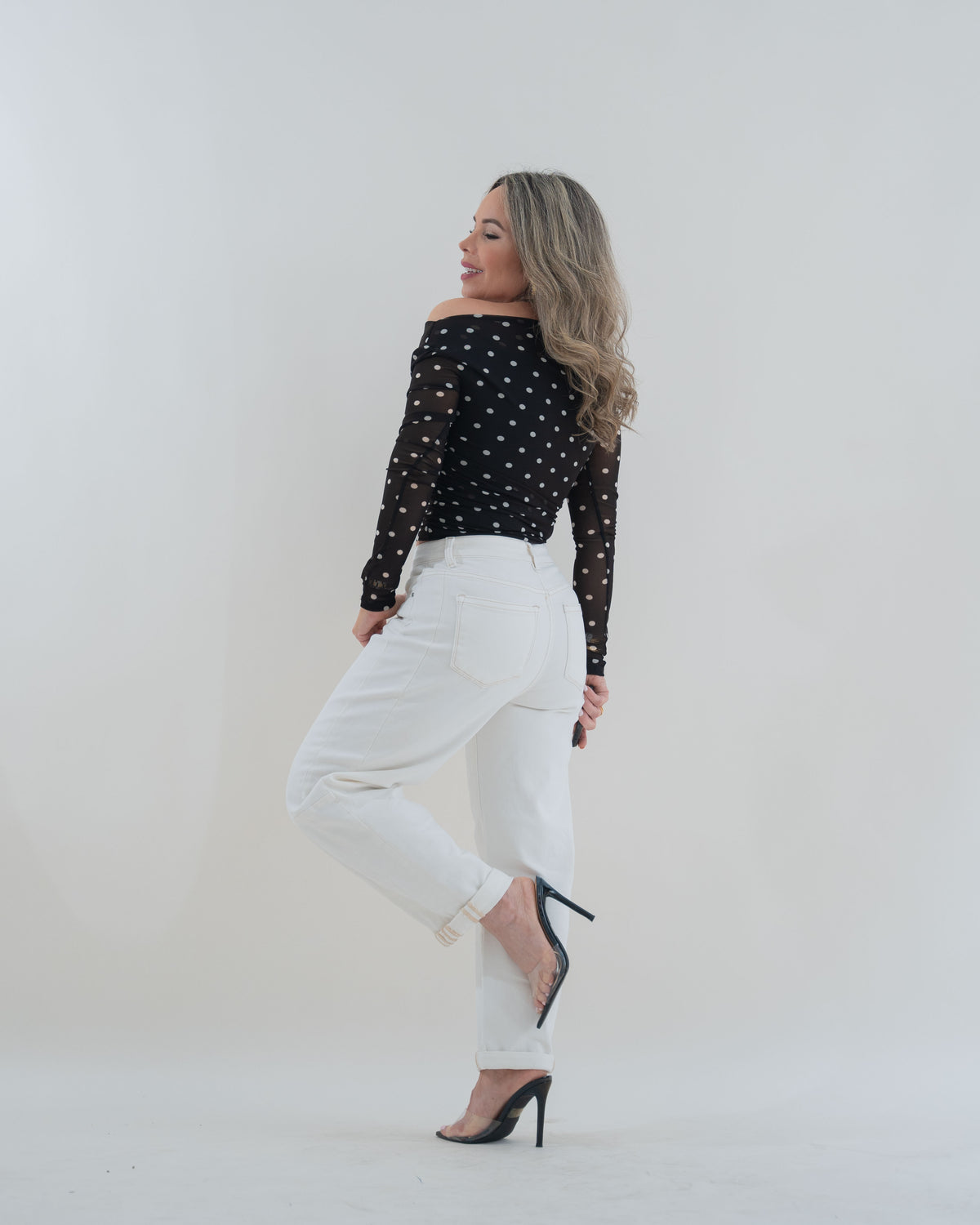 TOP MESH POLKA