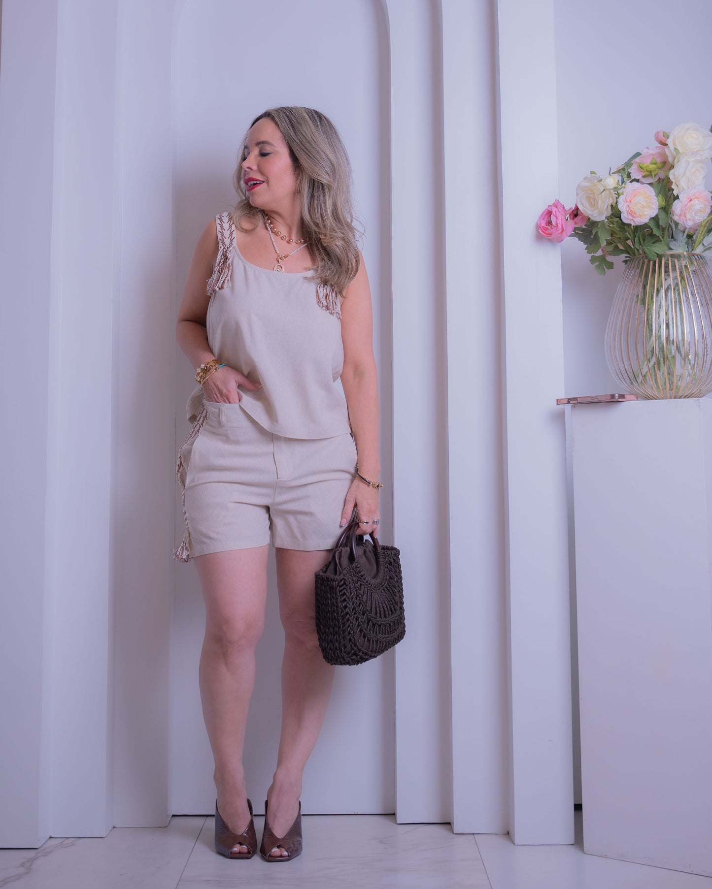 SET.SHORT & TOP LINEN