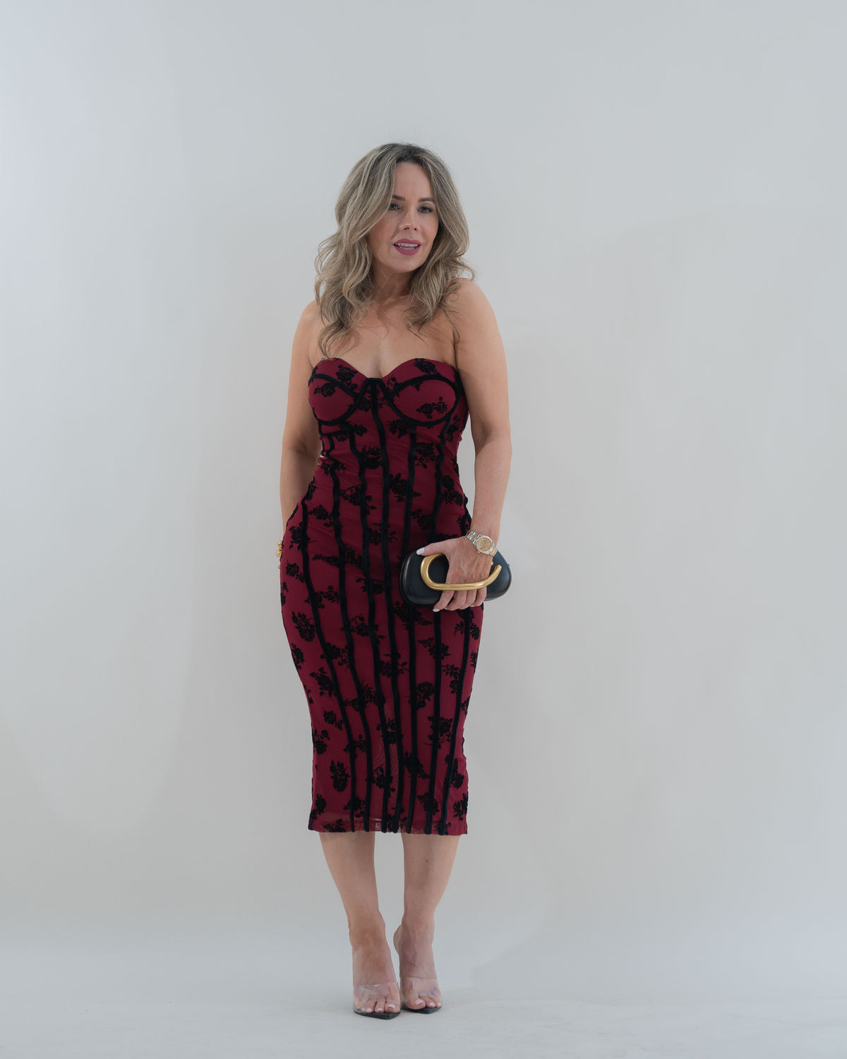DRESS GURGUNDY