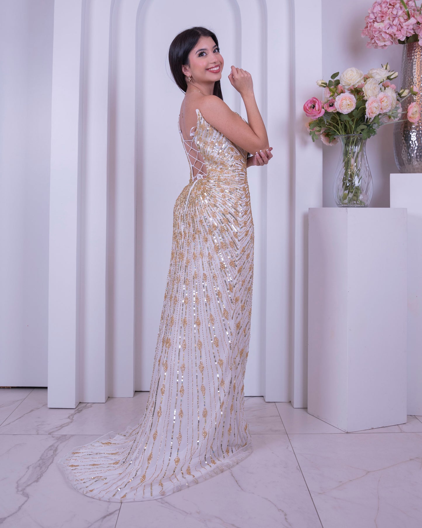 DRESS IVORY GOLD