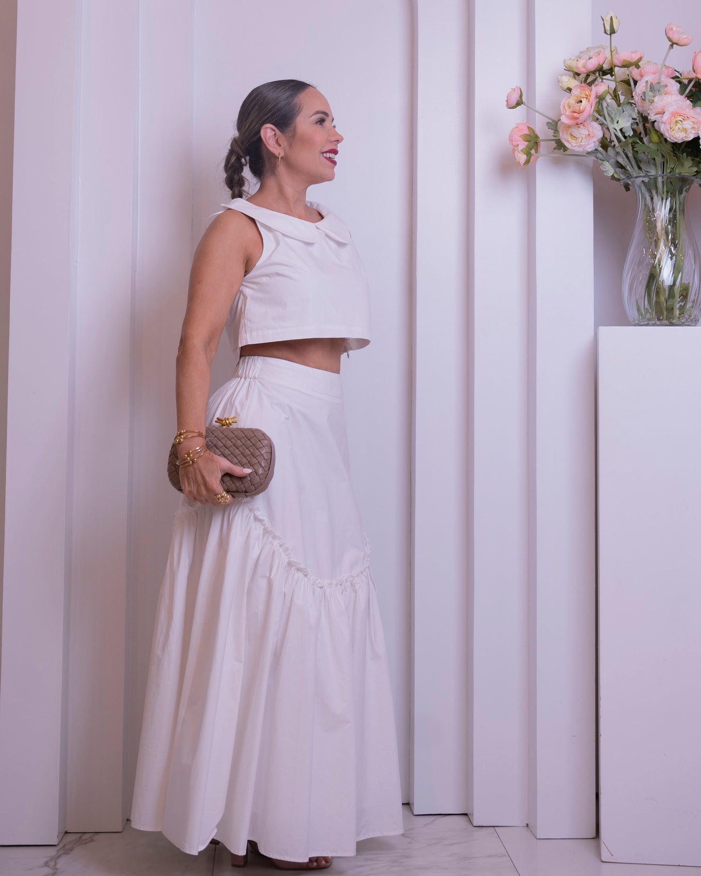 SET.TOP& SKIRT WHITE