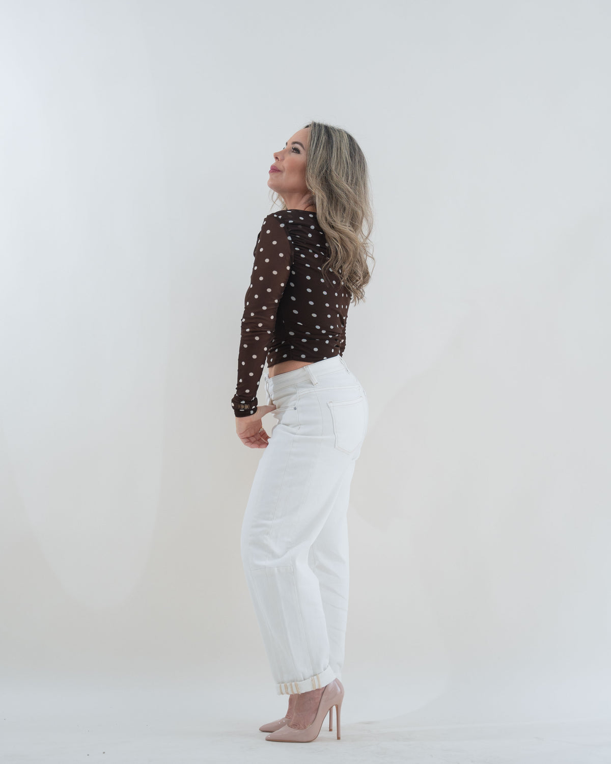 TOP MESH POLKA