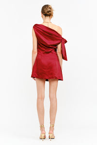 DRESS SATIN RED
