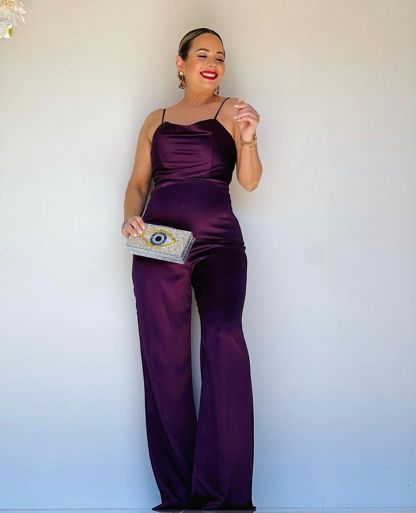 Eggplant Jumpsuit