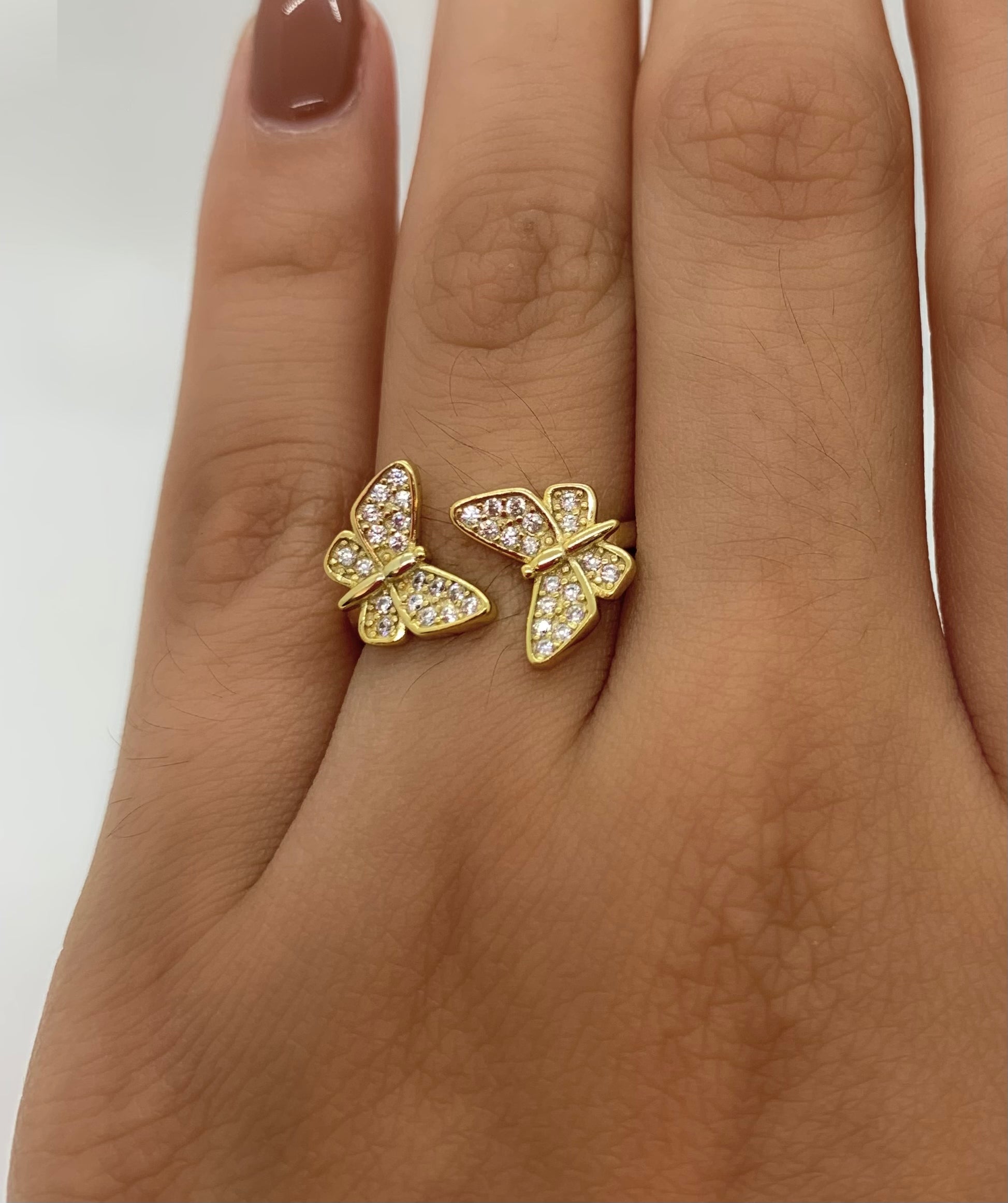 Golden ring in butterfly design | THOMAS SABO