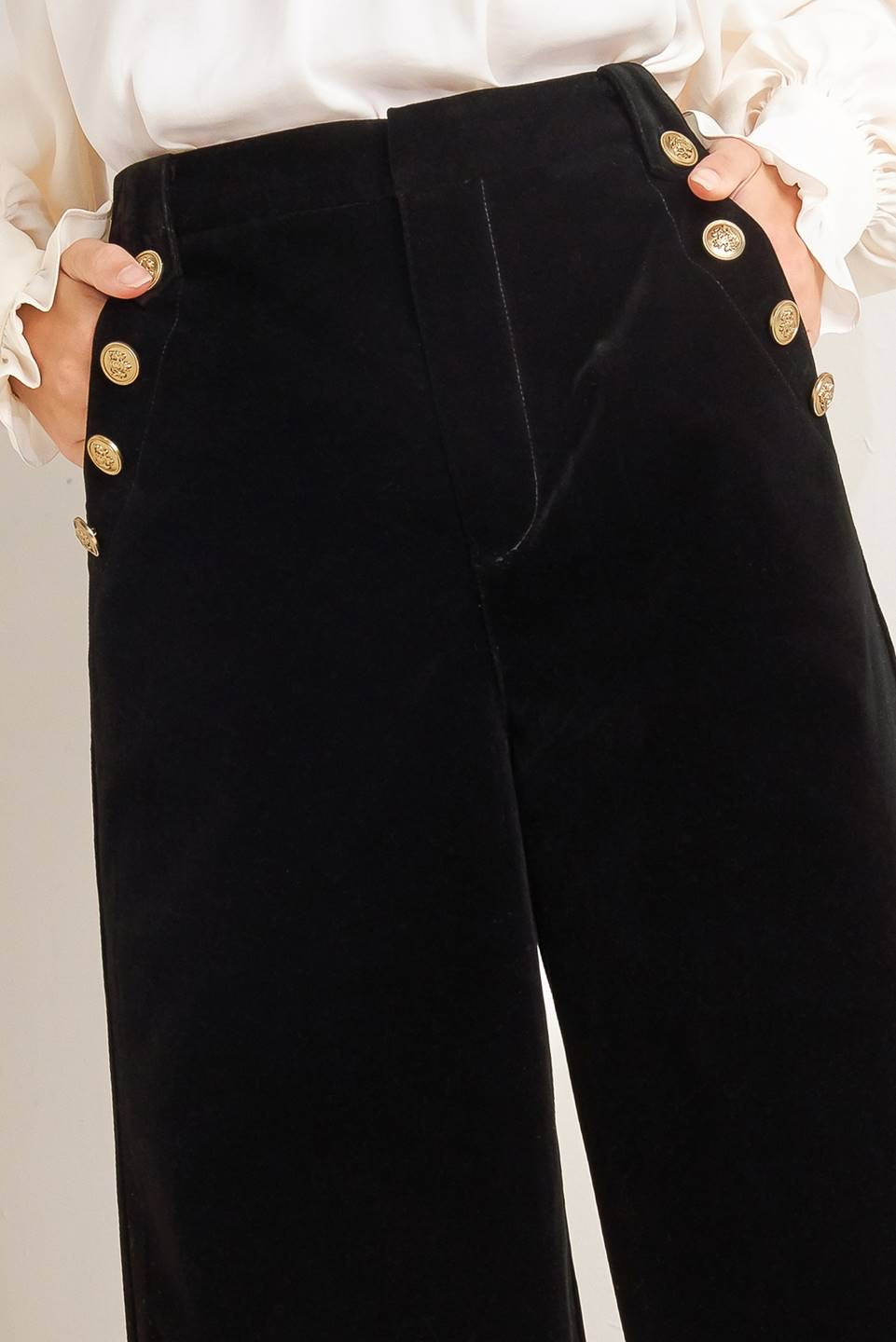 PANTS VELVET BLACK