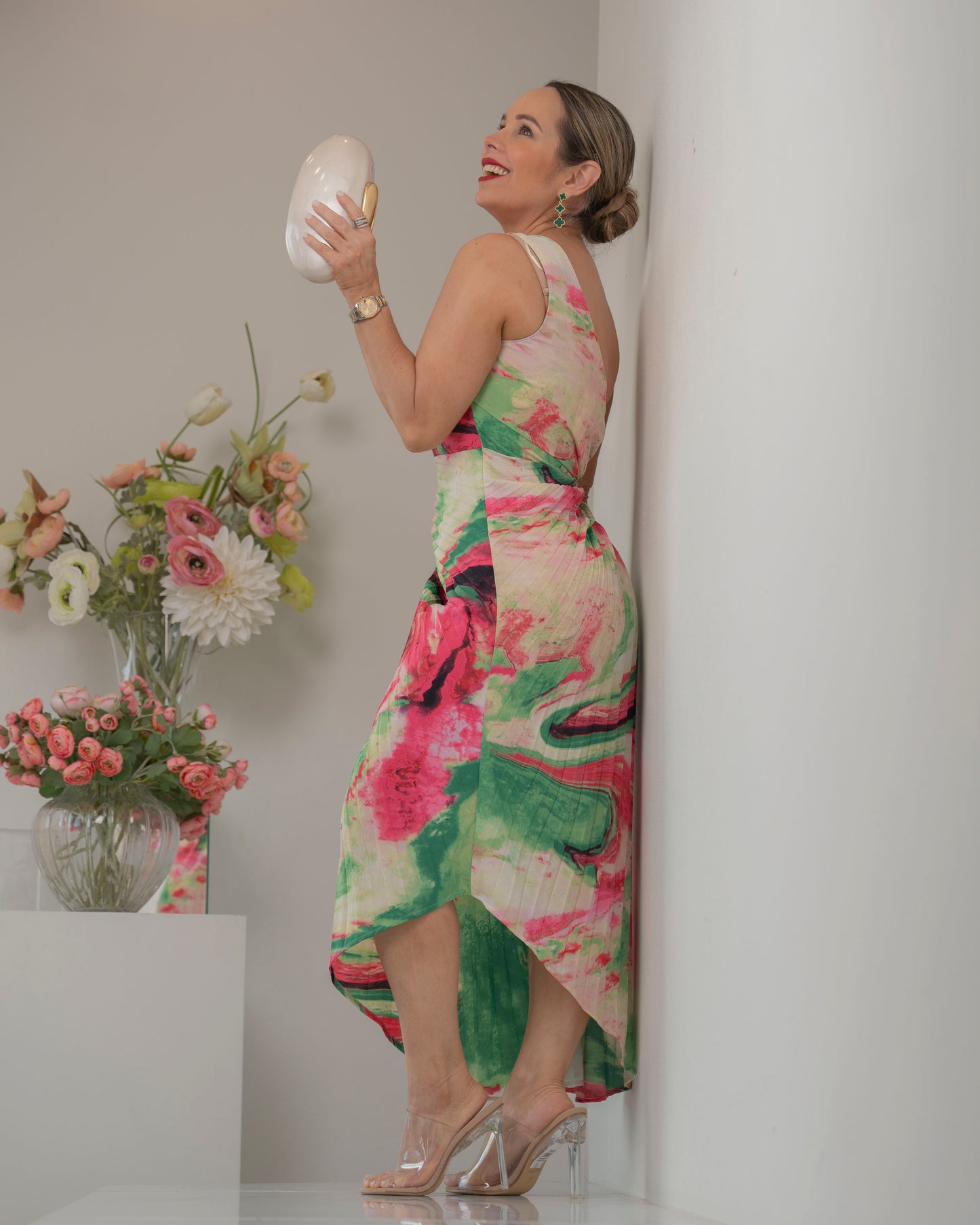 DRESS GREEN MULTI