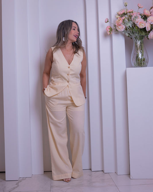 PANTS LINEN YELLOW