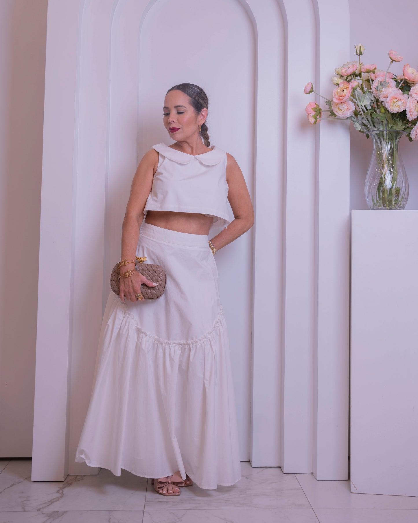 SET.TOP& SKIRT WHITE