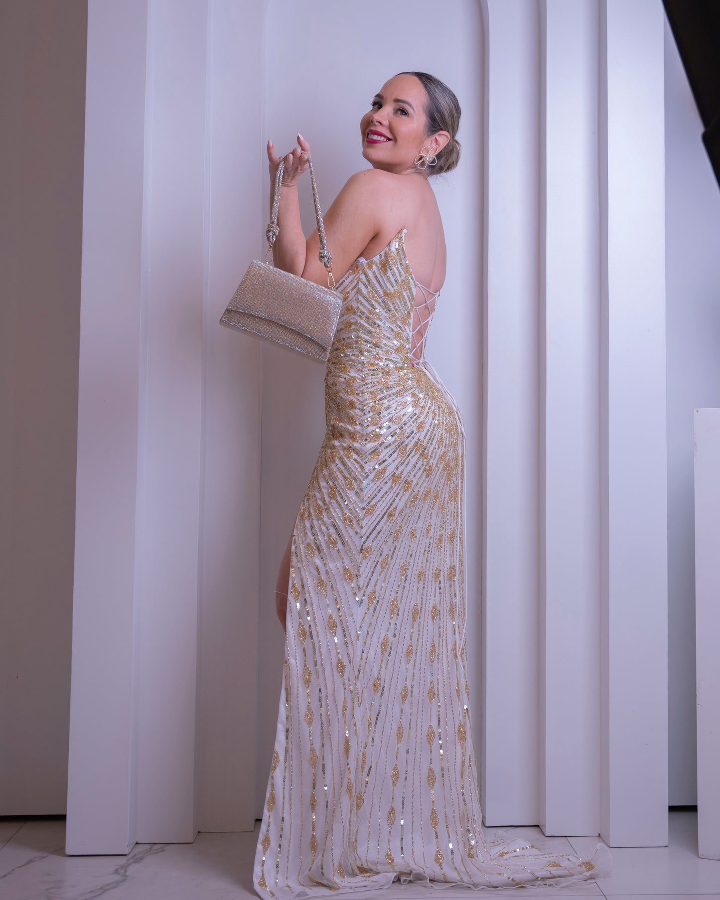 DRESS IVORY GOLD