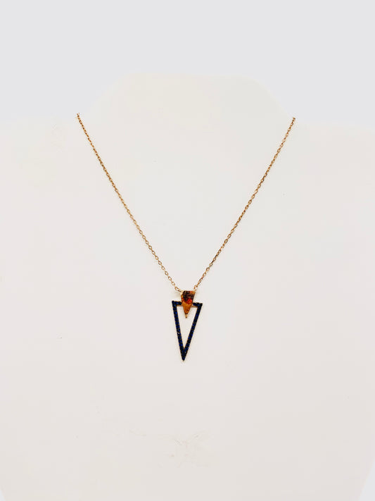 Rose Gold Triangular Necklace