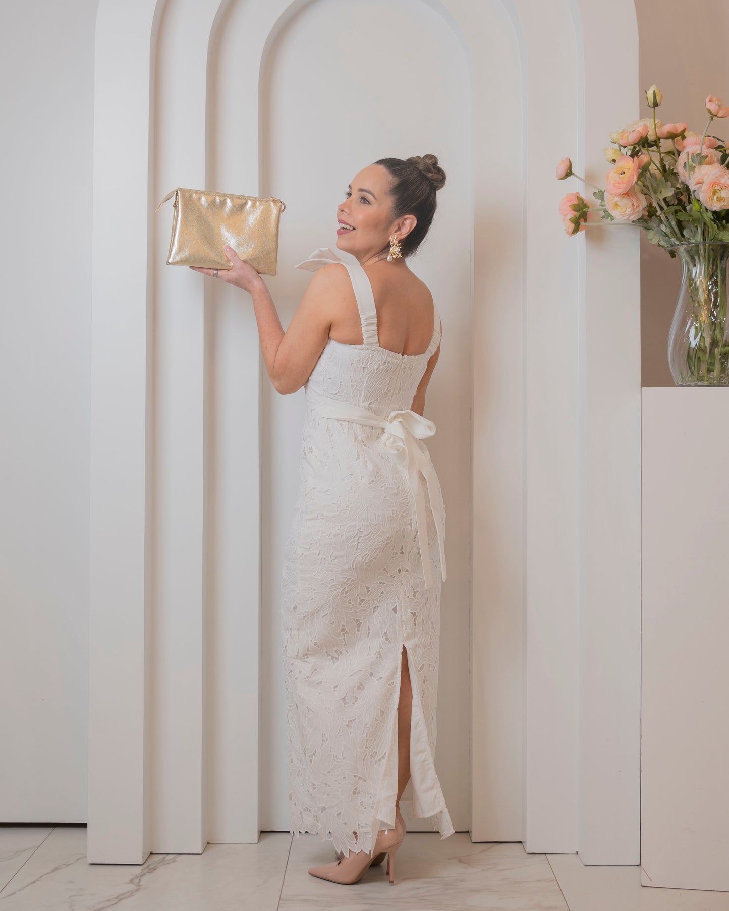 MIDI DRESS WHITE
