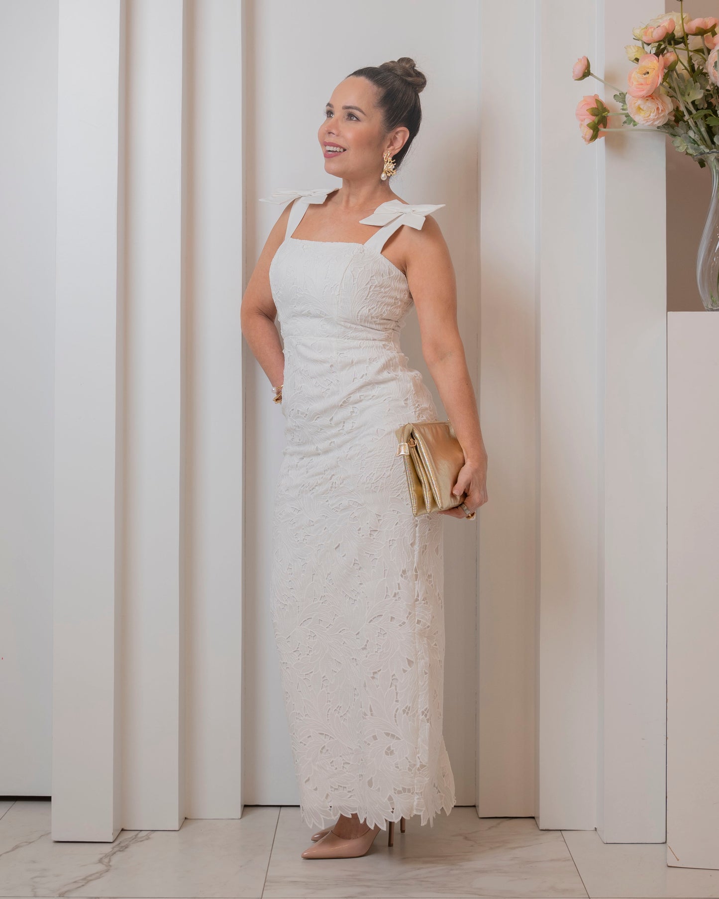 MIDI DRESS WHITE