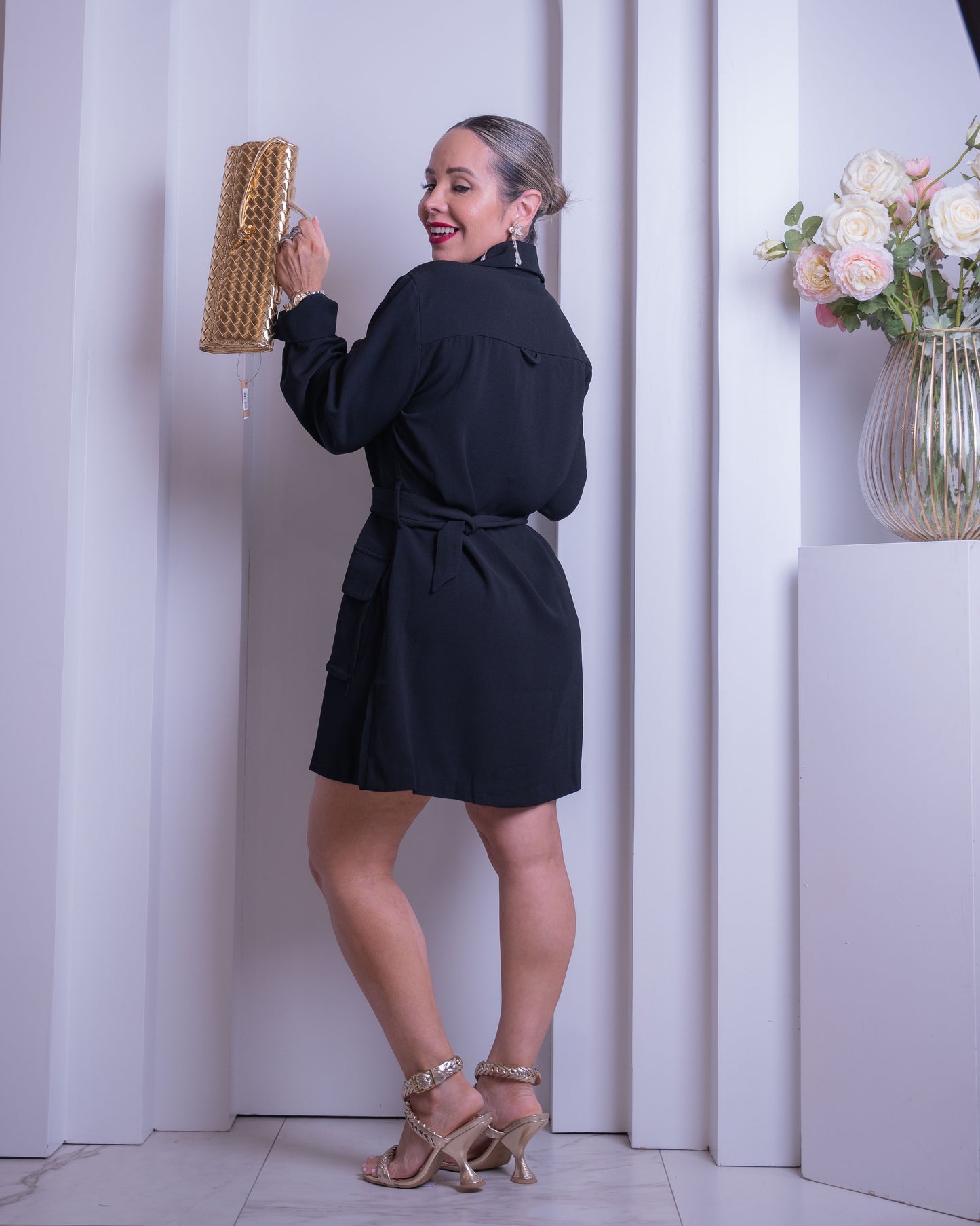 DRESS BLACK POCK