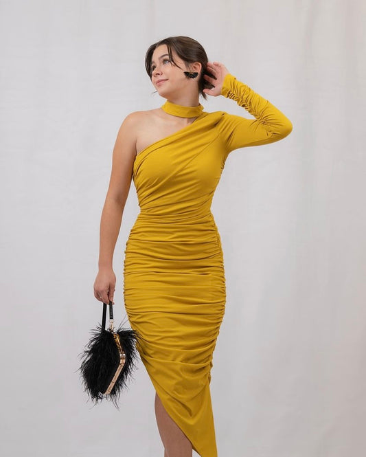 Mustard Midi Dress