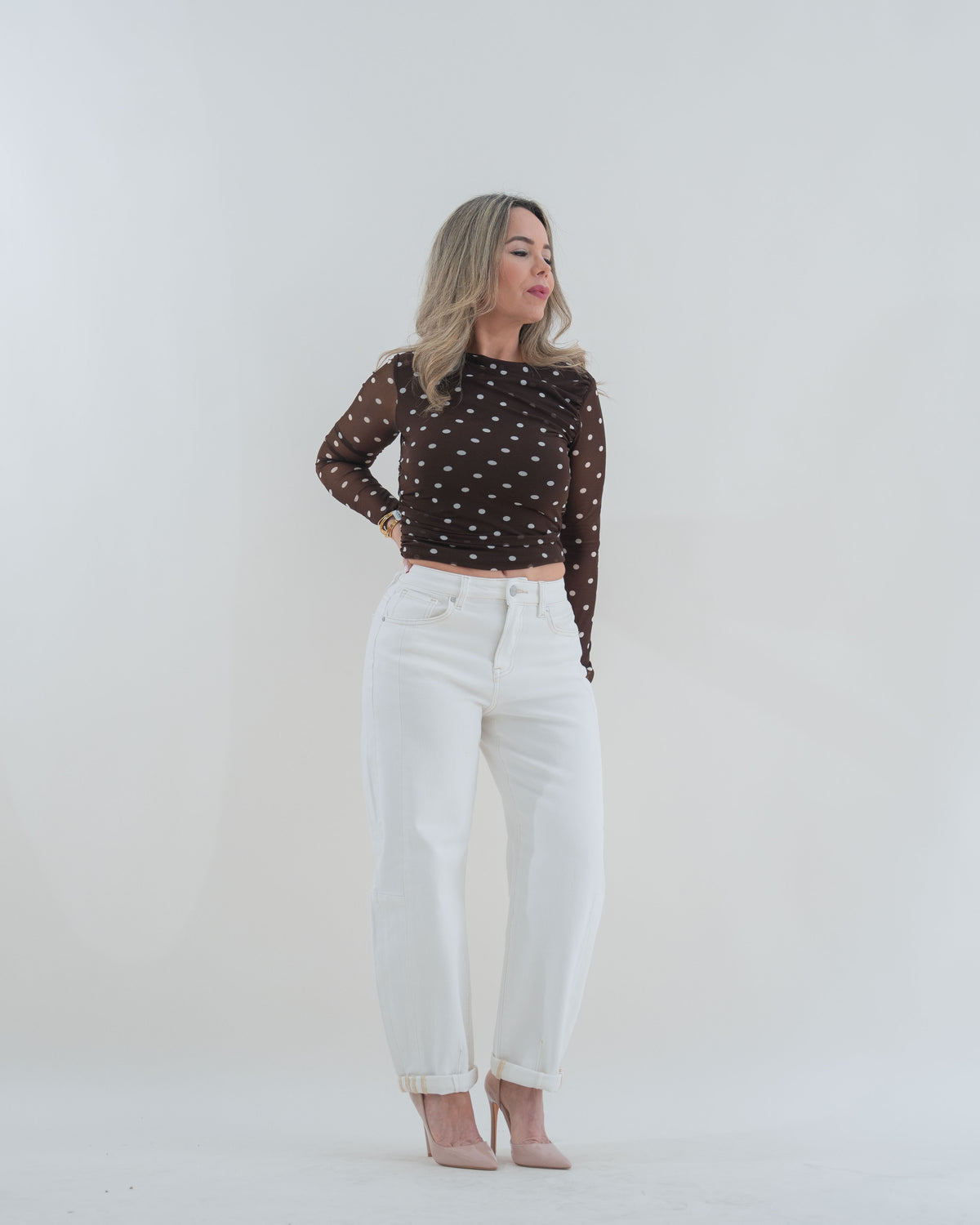 TOP MESH POLKA