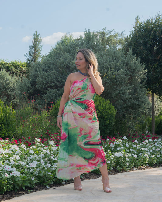 DRESS GREEN MULTI