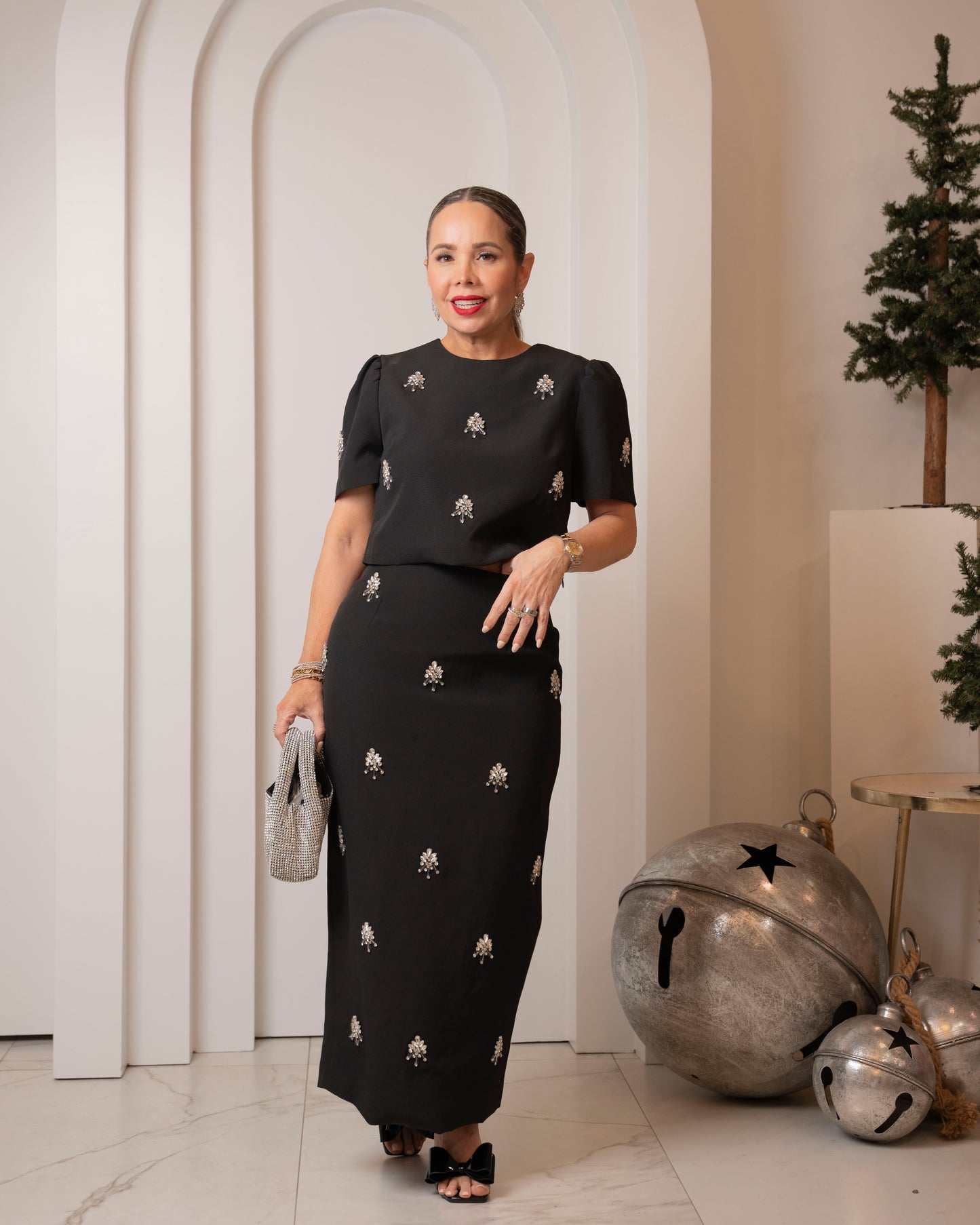 SET. TOP & SKIRT BLACK