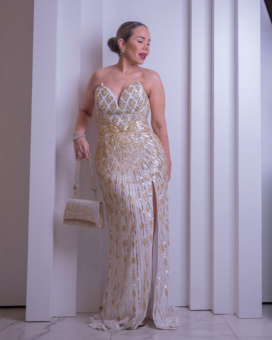 DRESS IVORY GOLD