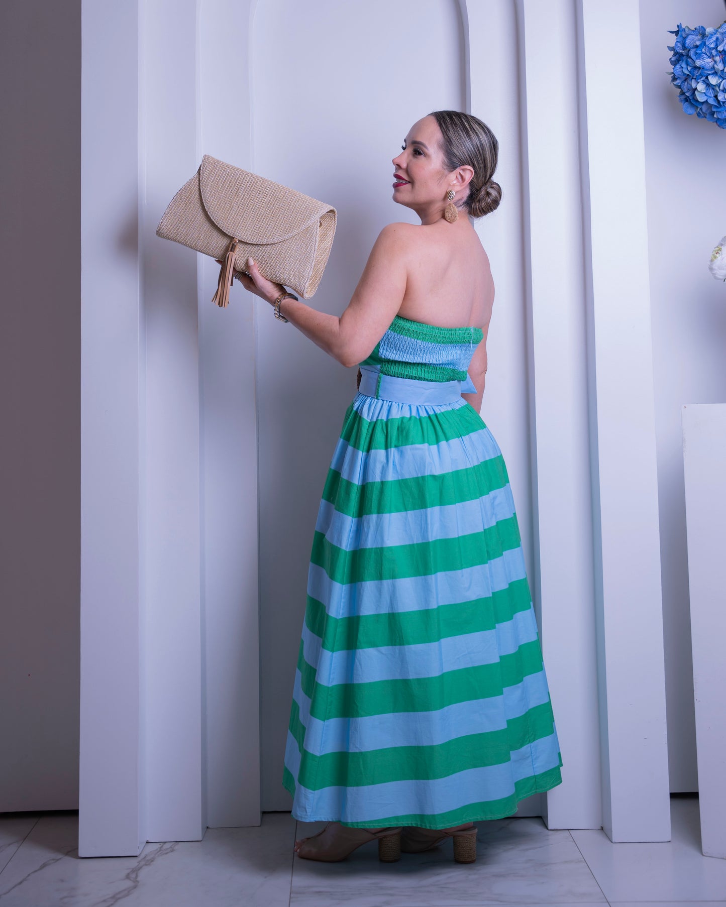 MIDI DRESS STRIPED