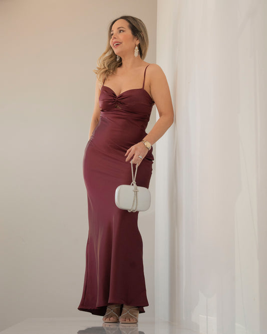 MIDI DRESS PLUM