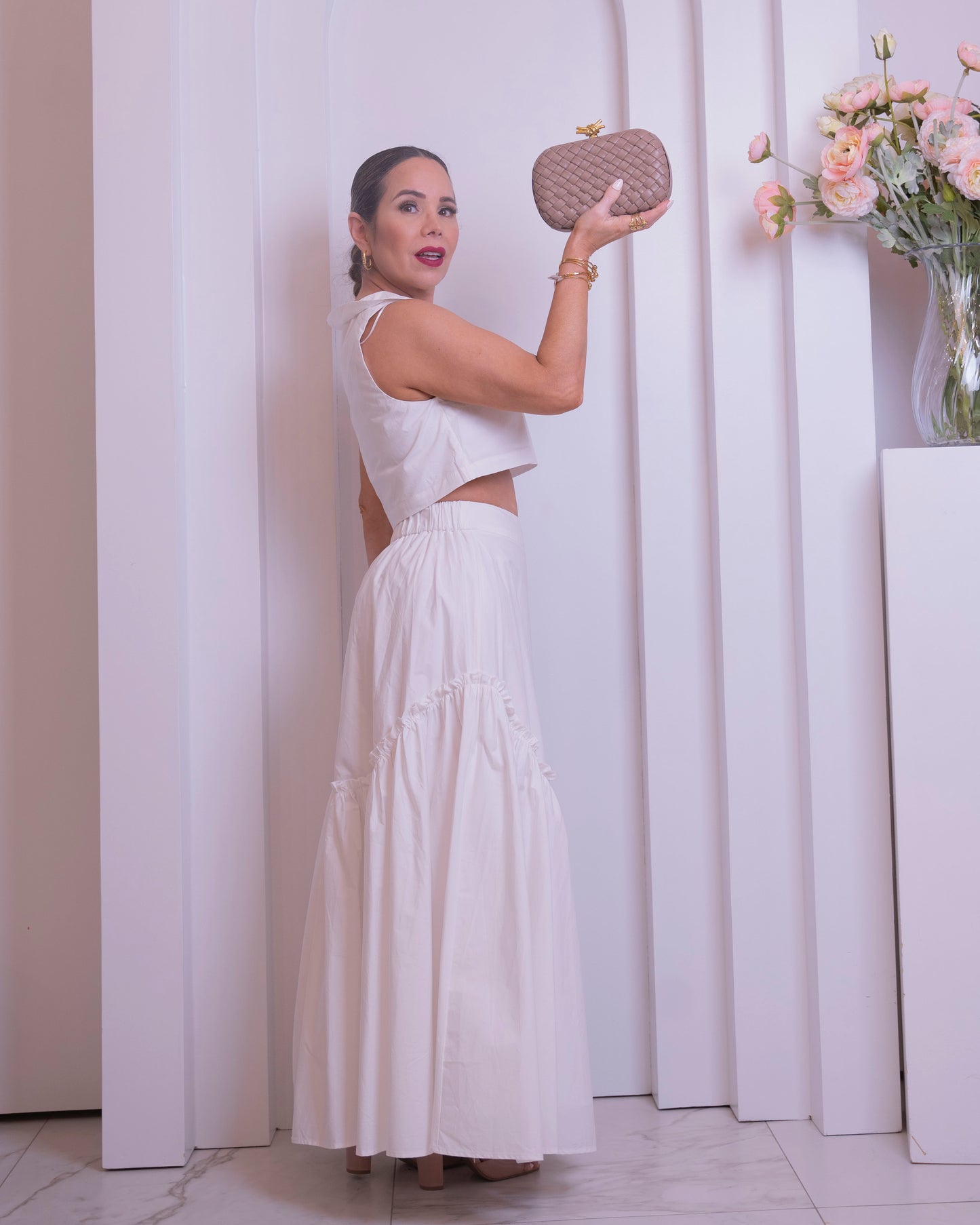 SET.TOP& SKIRT WHITE