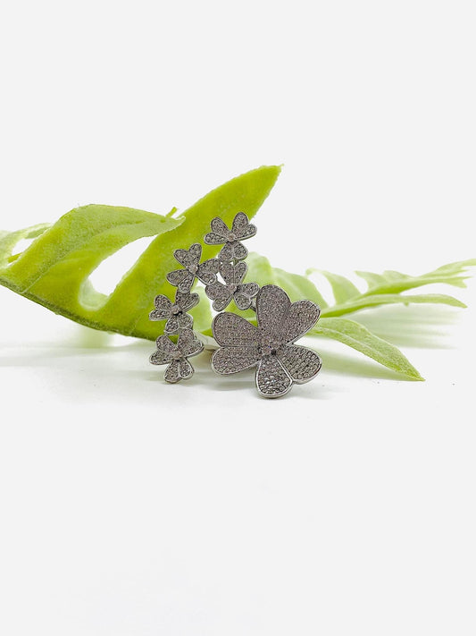Silver Flowers Ring
