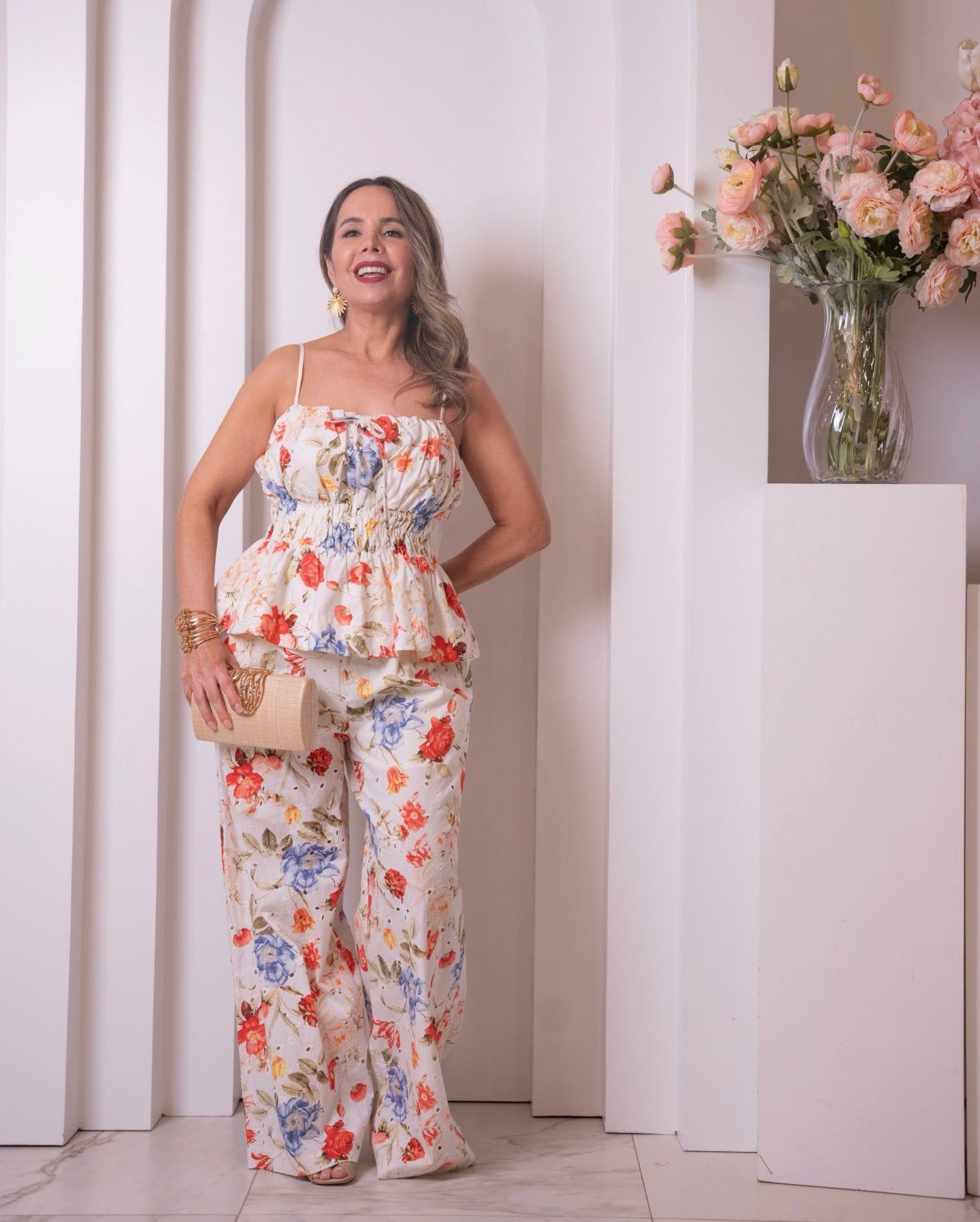 SET. TOP & PANTS FLORAL