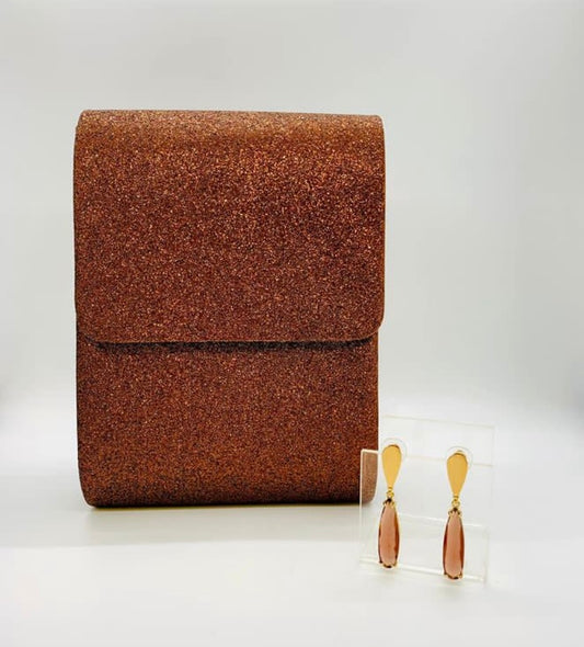Hoop handle clutch bag