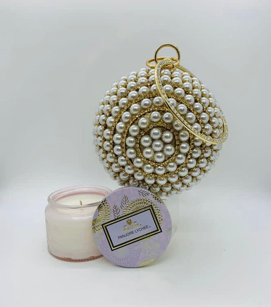 Clutch Gold with pearls