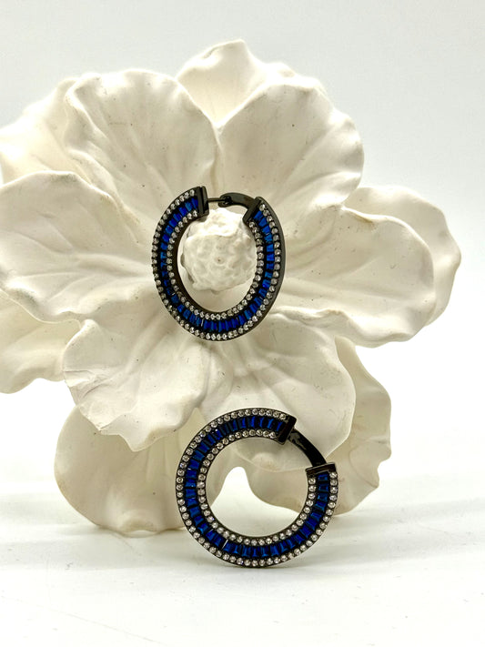 EARRING CIRC.BLUE