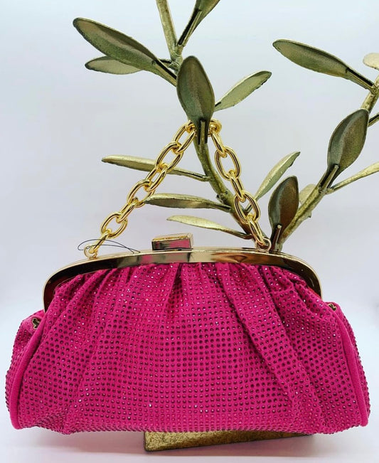 Fushia clutch bag