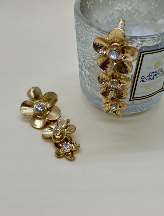 EARRING FLOWER GOLD