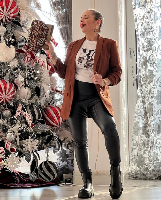 High Waisted Faux Leggings