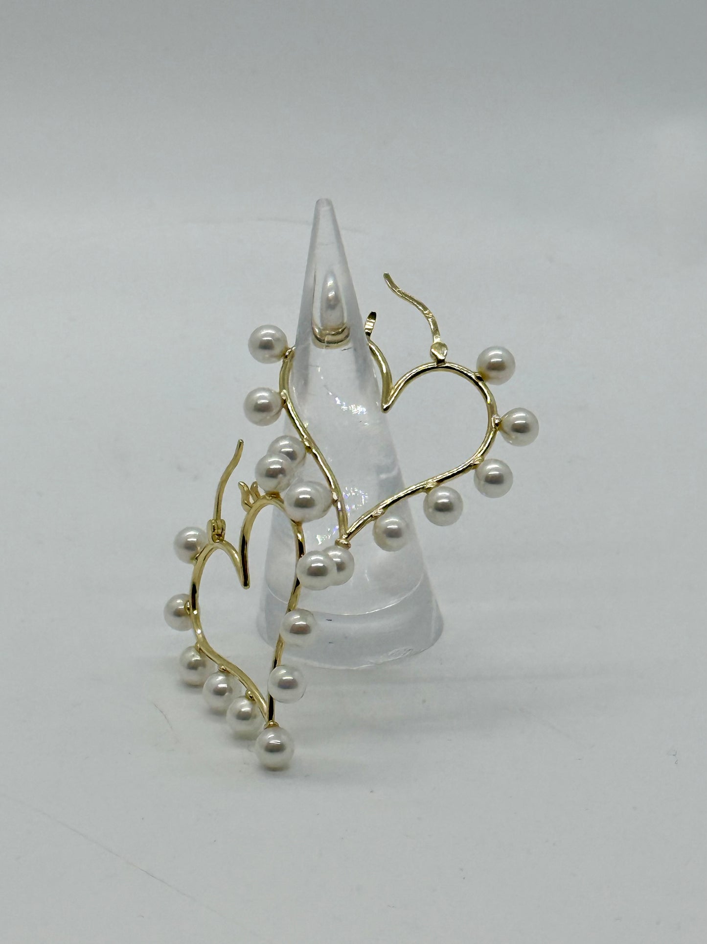 EARRING HEART PEARL