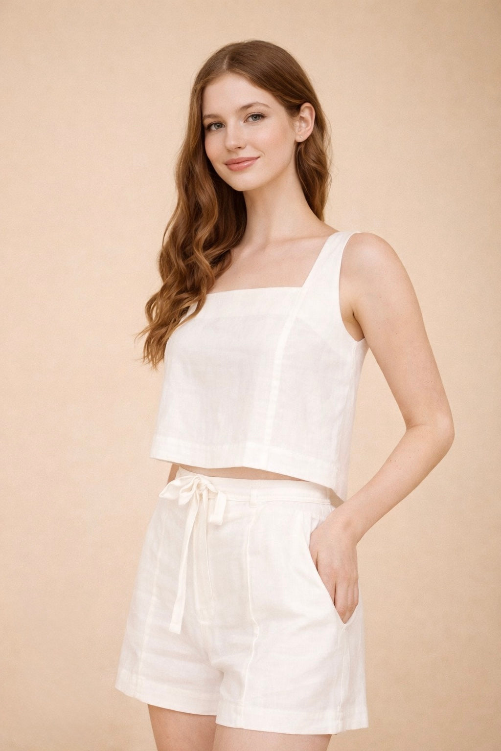 SET.TOP & SHORY WHITE