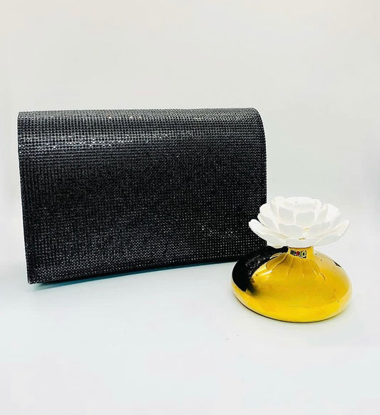 Black glittery handbag
