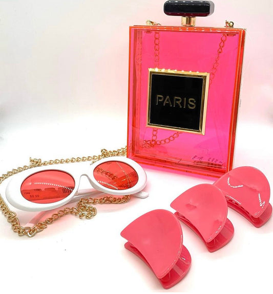 Squared perfume bottle bag