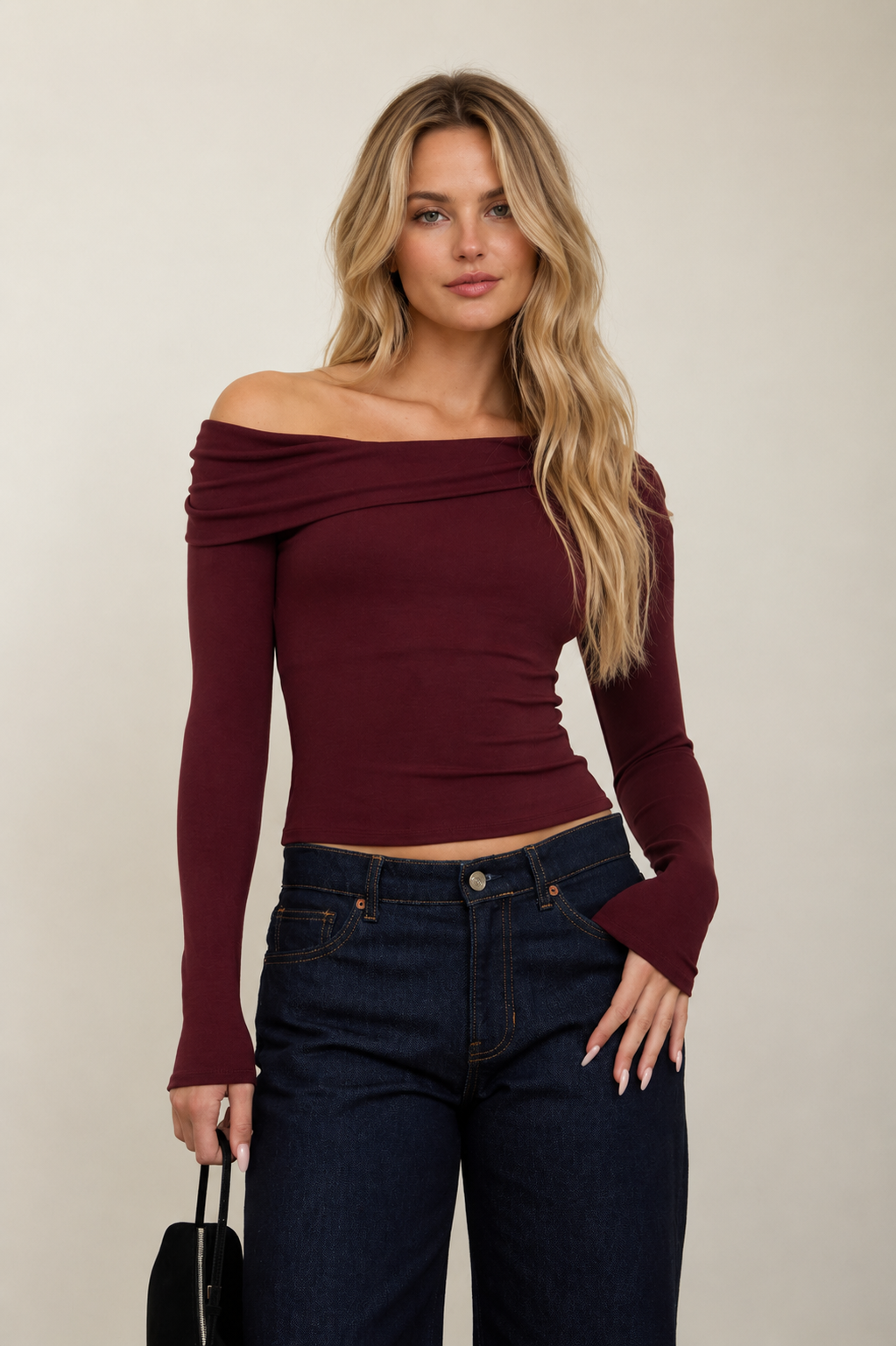 TOP KNIT LONG SLE