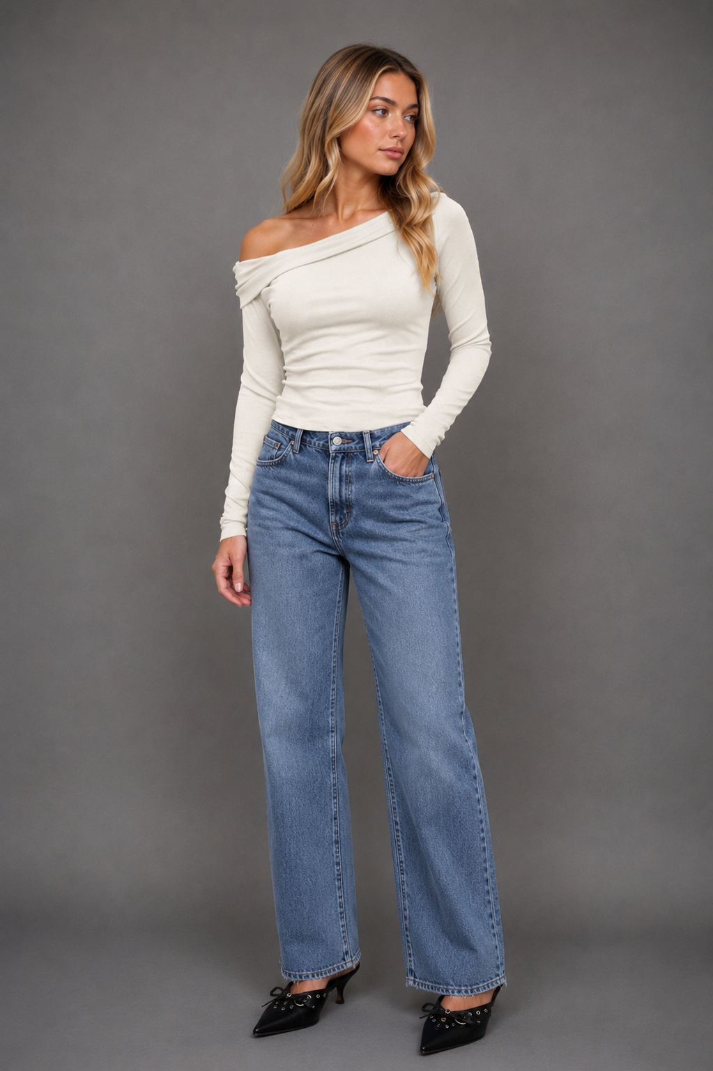 TOP KNIT LONG SLE