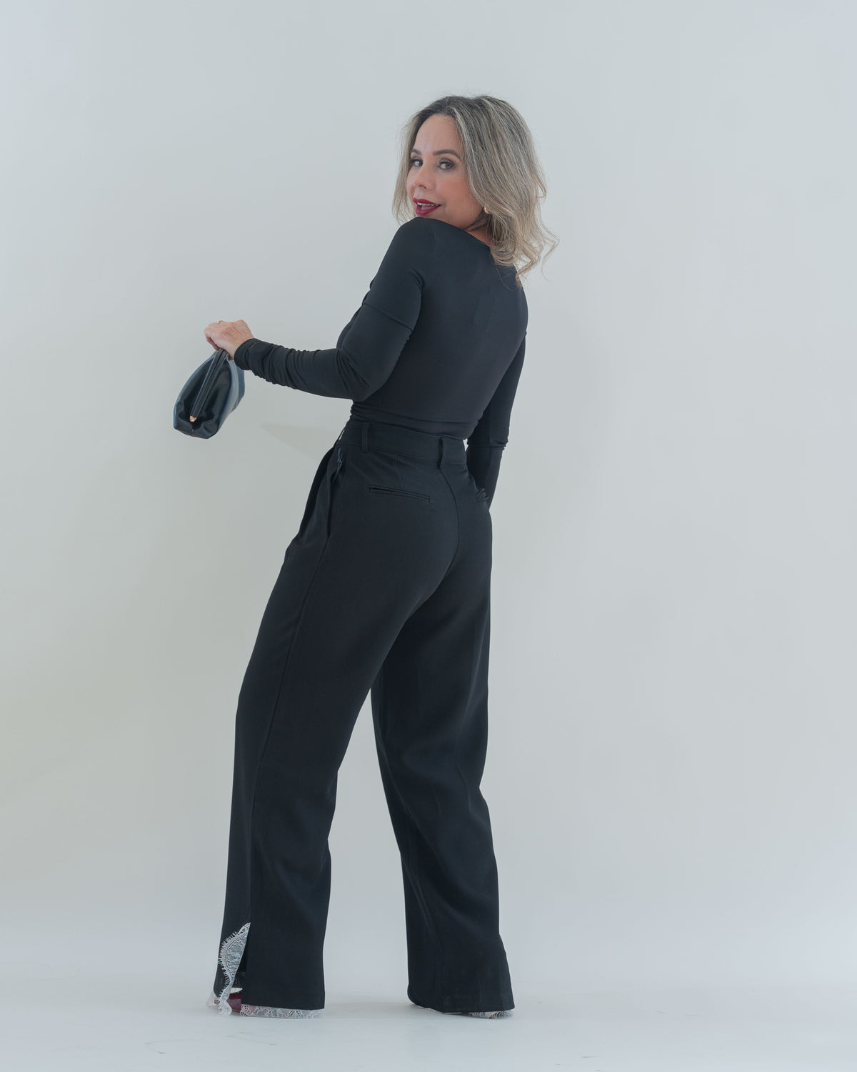 PANTS BLACK/LACE