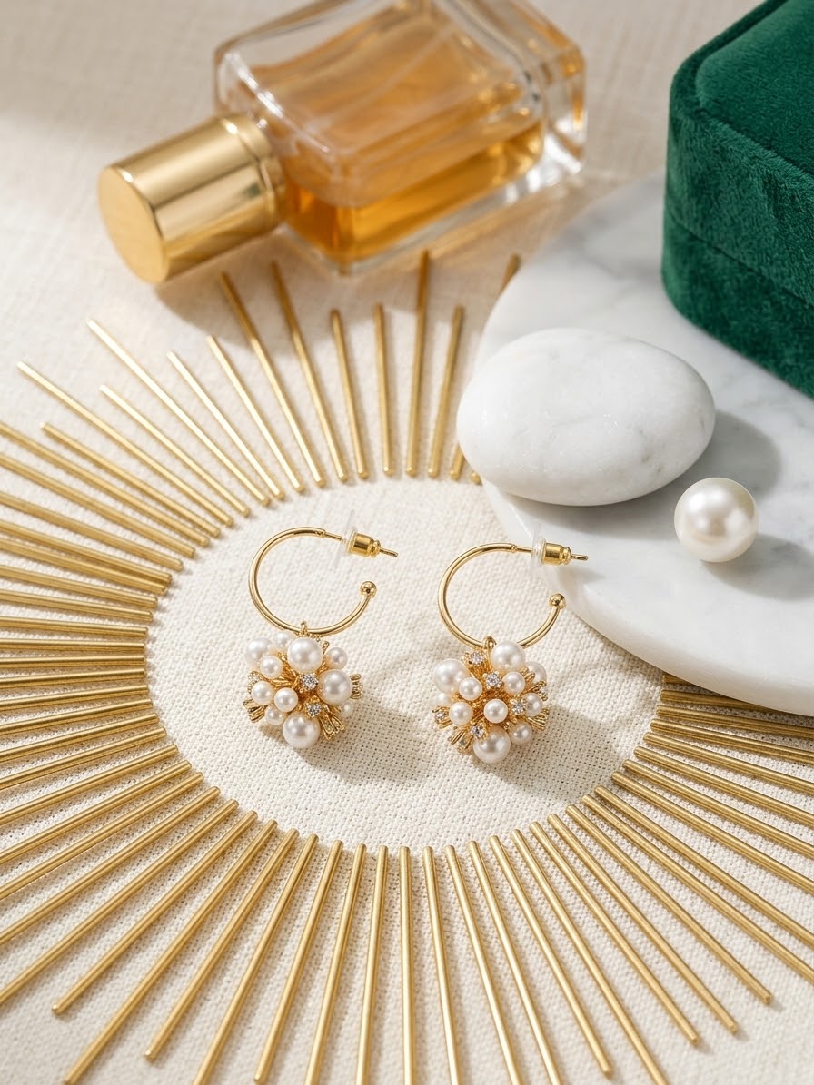 EARRING GOLD PEARL