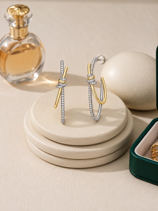 EARRING TWO TONE
